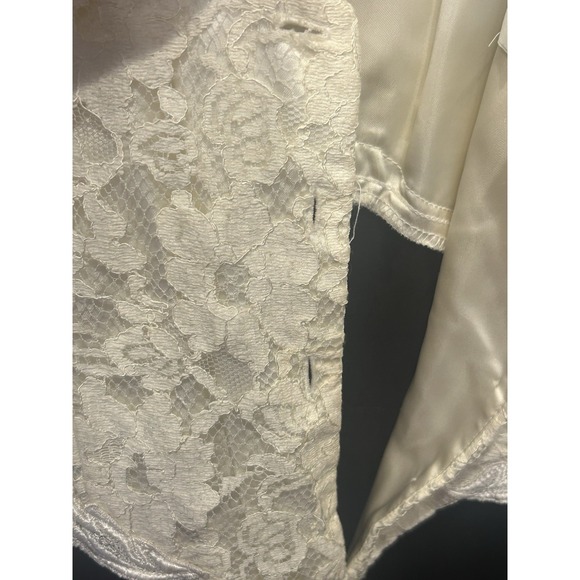 Scott McClintock Lace Formal Dress/Gown Vintage Size 12 Ivory Lace Coquette 80s - Picture 13 of 16